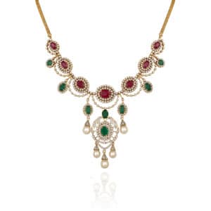 Maharani Ruby & Emerald Statement Necklace