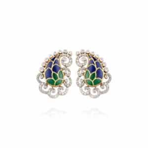 Paisley Peacock Studs