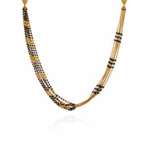 Noir and Gold Cascading Collier