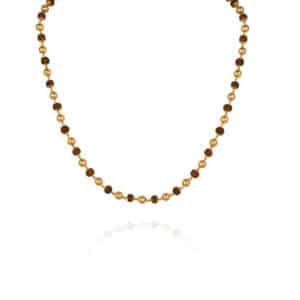 Gold Beads and Rudraksh Necklace