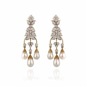 Rythm Triad Pearl Earrings