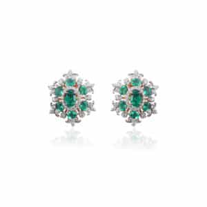 Emerald Galaxy Studs