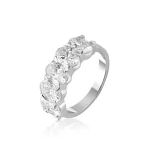3ctw 5-Stone Oval Diamond Ring