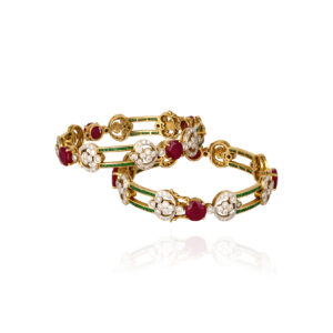 Royal Trio Statement Bracelet Pair