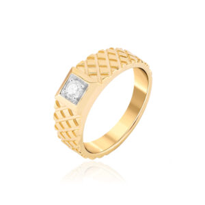 Grid Solitaire Men's Ring