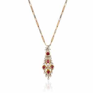 Sovereign Ruby Drop Pendant